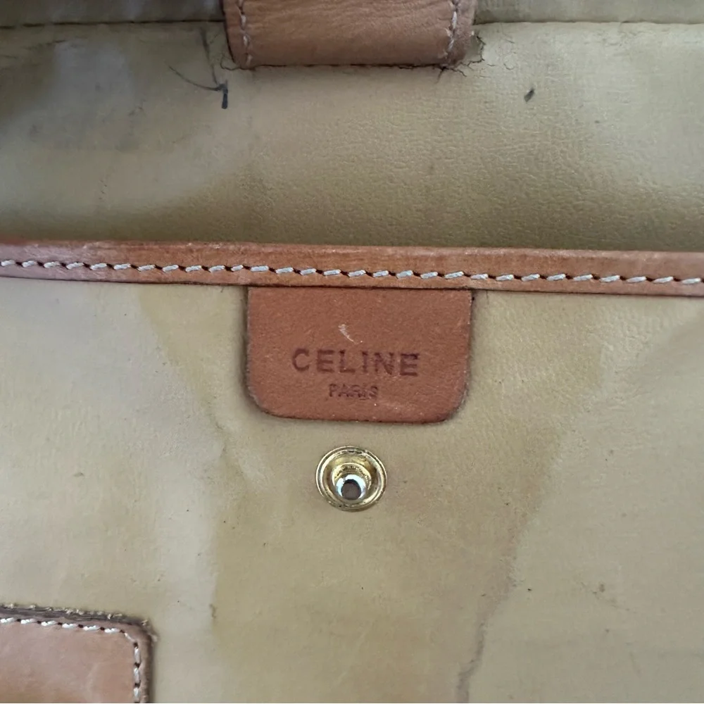 Vintage 90s Celine Macadam purse / crossbody / satchel - Picture 13 of 15